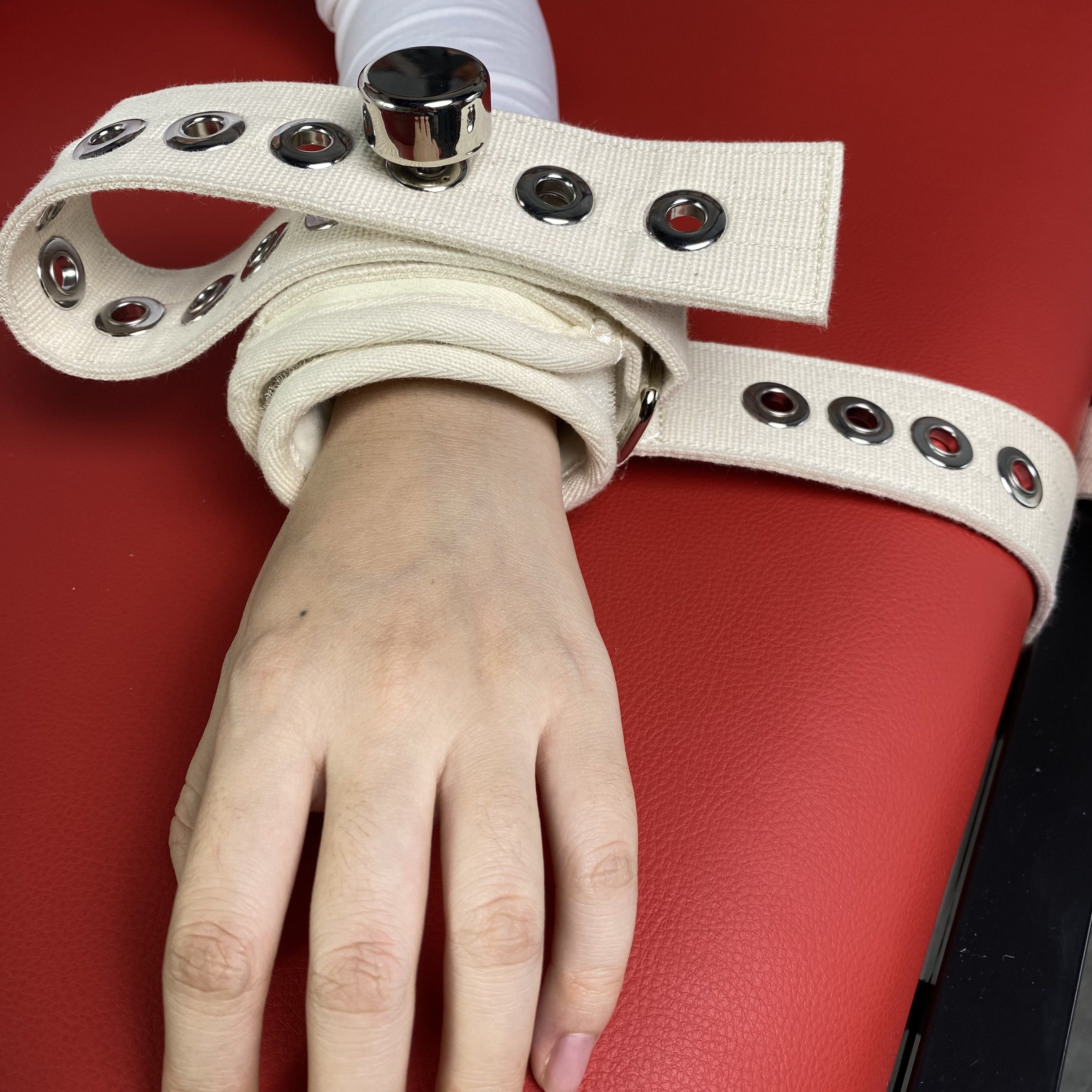 Modular Bed Bondage Set 12 Point Restraints Beige