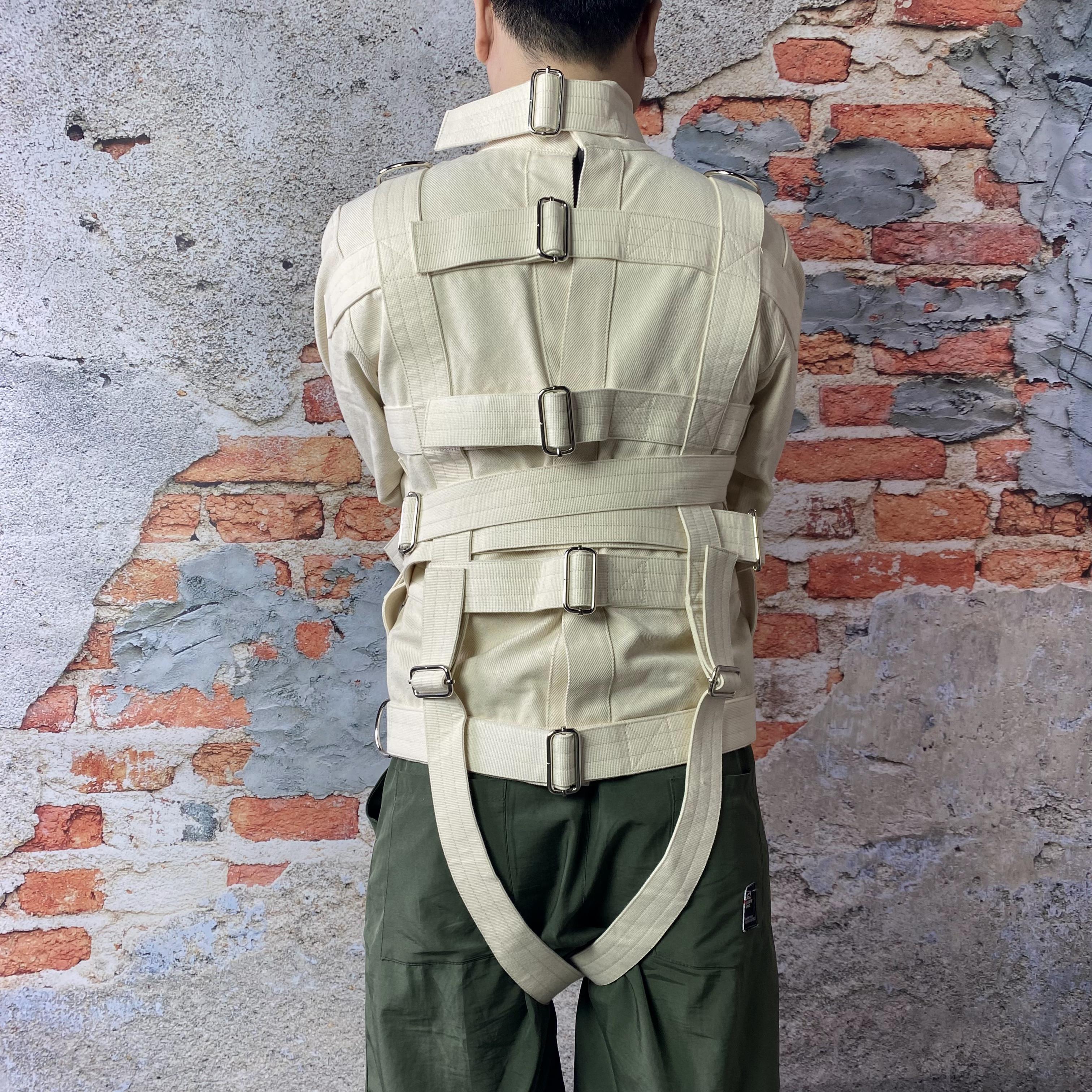 Bondage Straitjacket Long Sleeves Beige