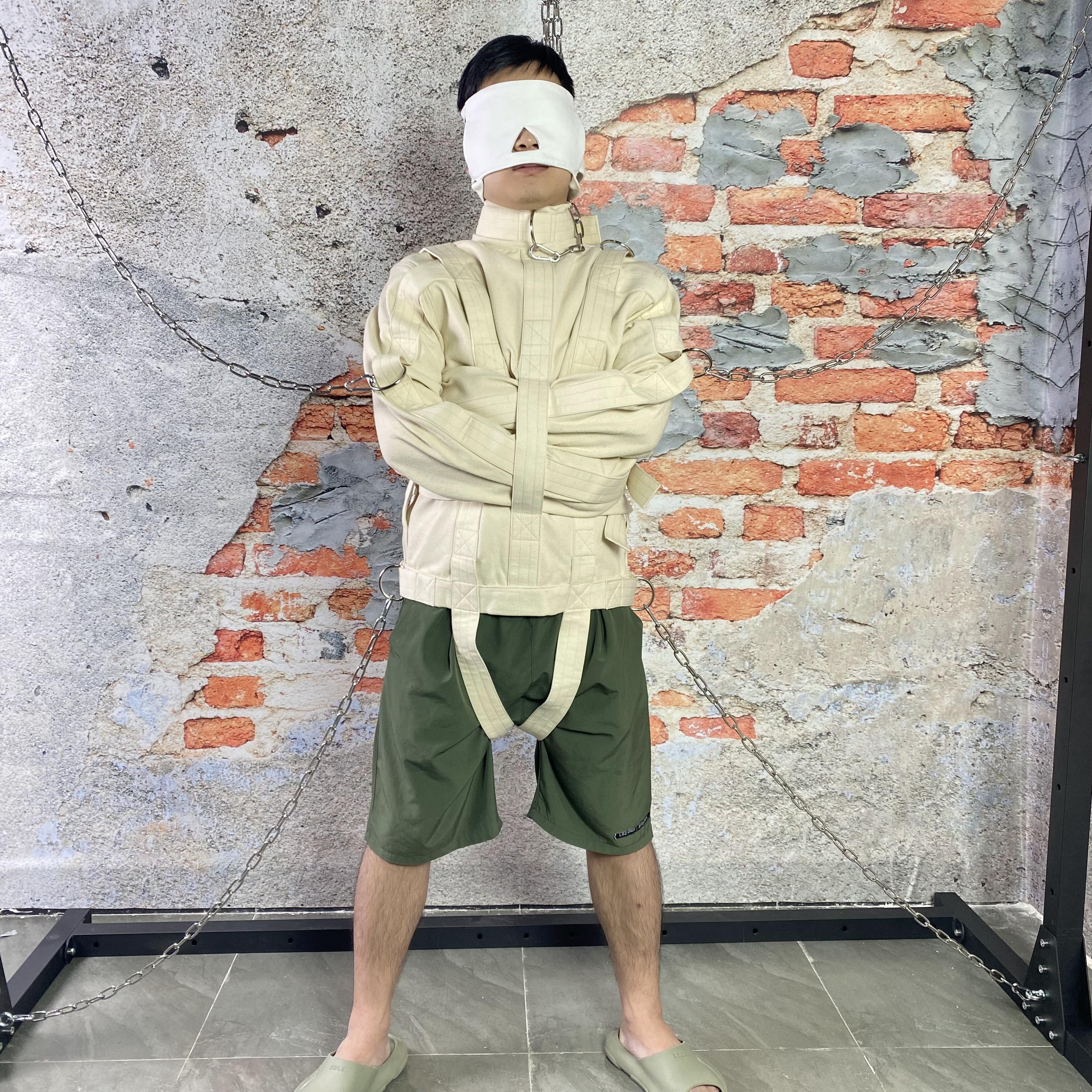 Bondage Straitjacket Long Sleeves Beige