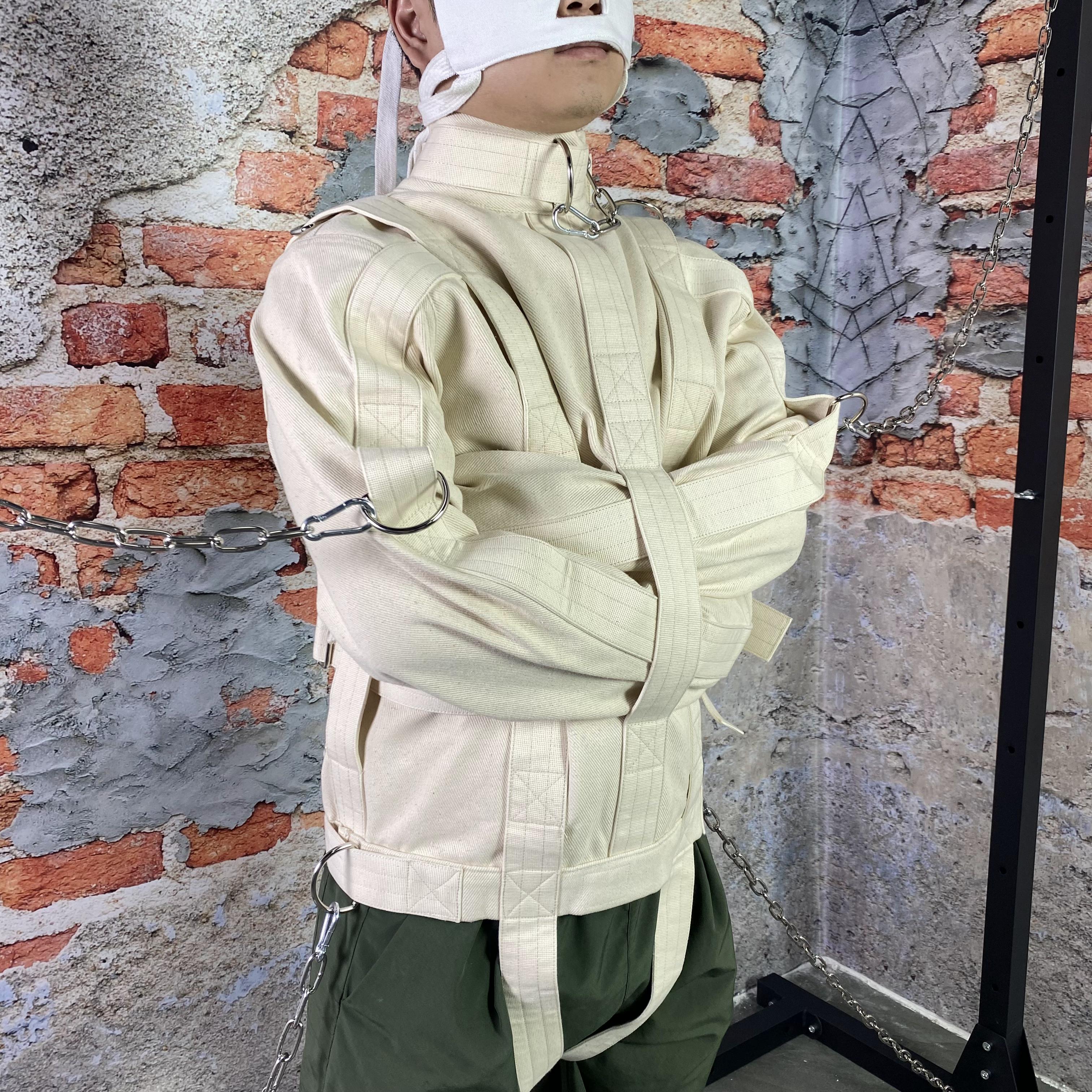 Bondage Straitjacket Long Sleeves Beige