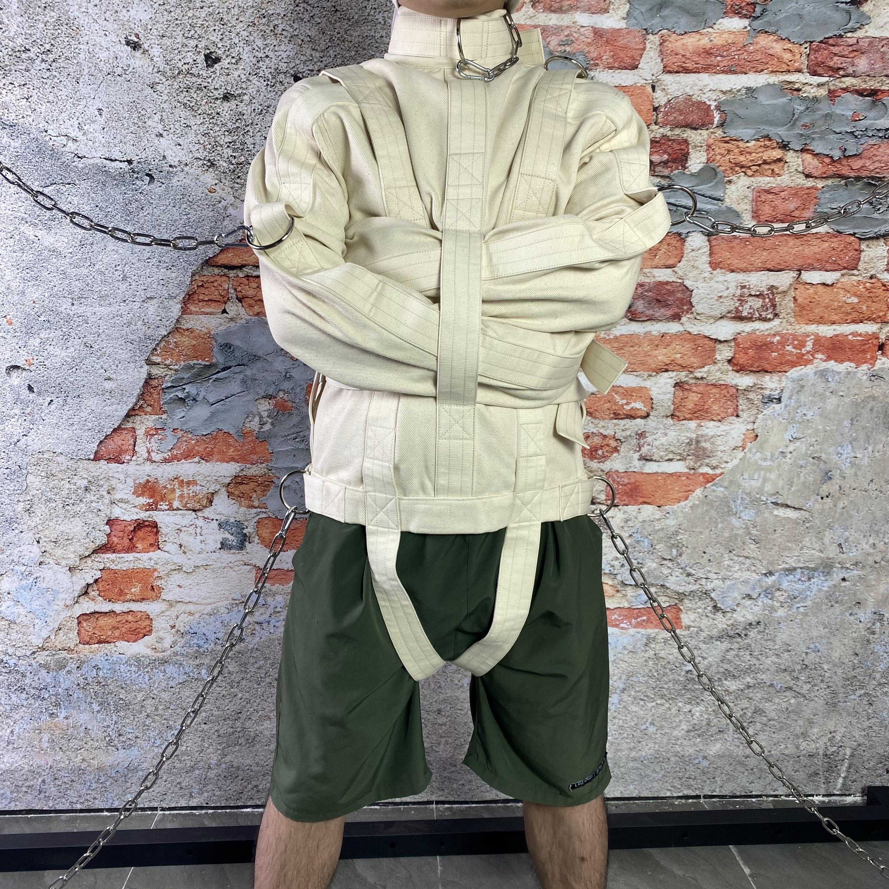 Bondage Straitjacket Long Sleeves Beige
