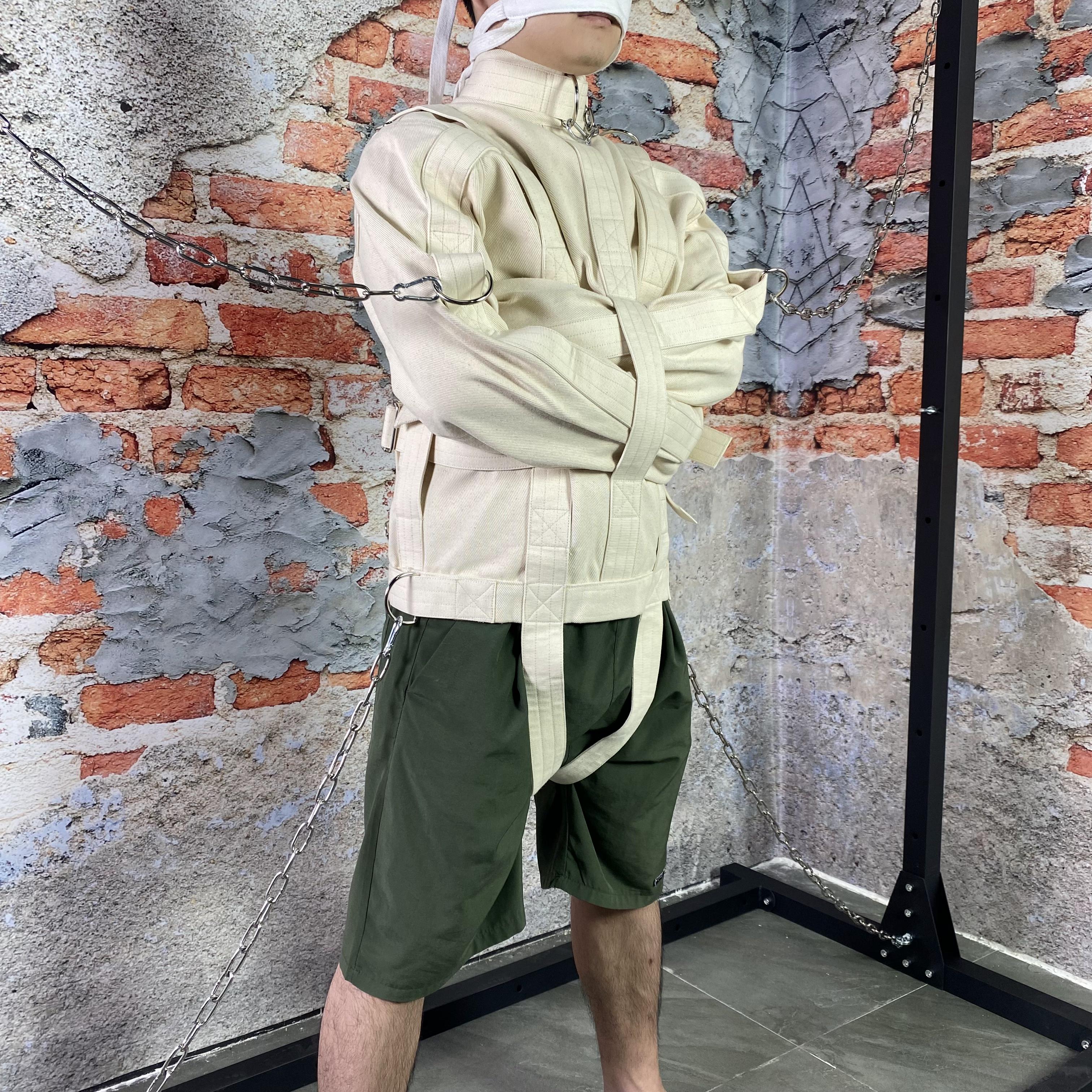 Bondage Straitjacket Long Sleeves Beige