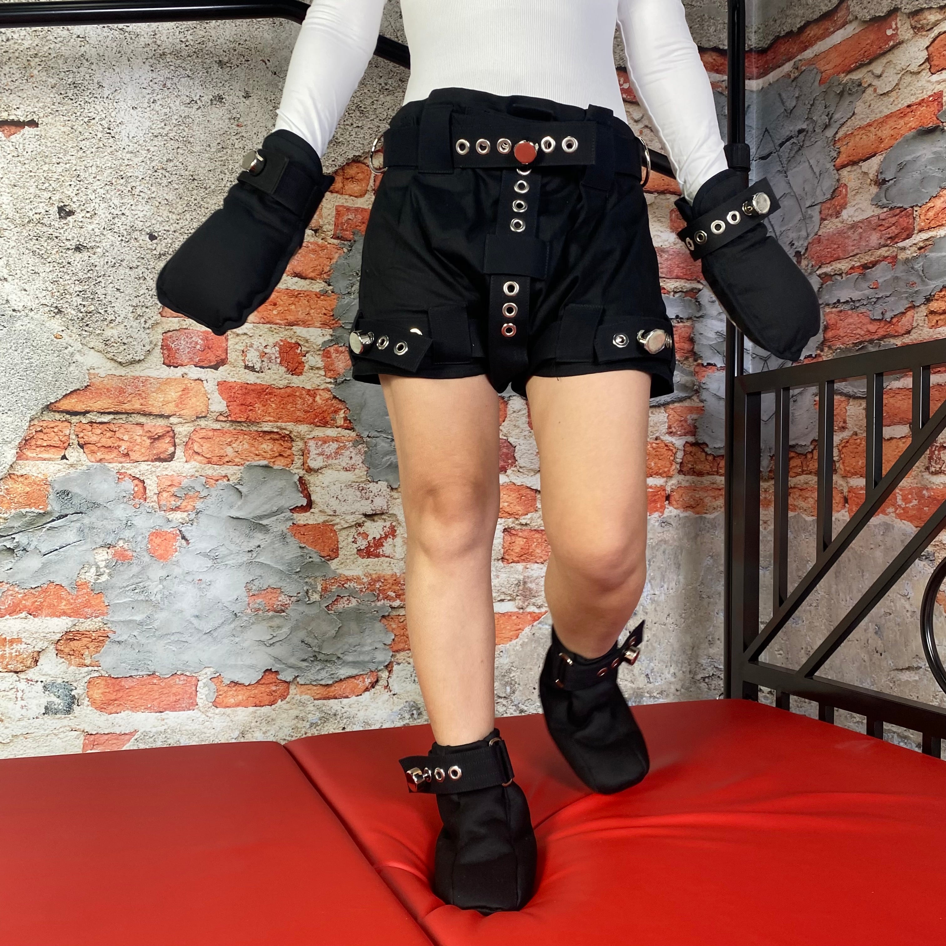 Physical Restraint Training Adult Baby Punished Set Black