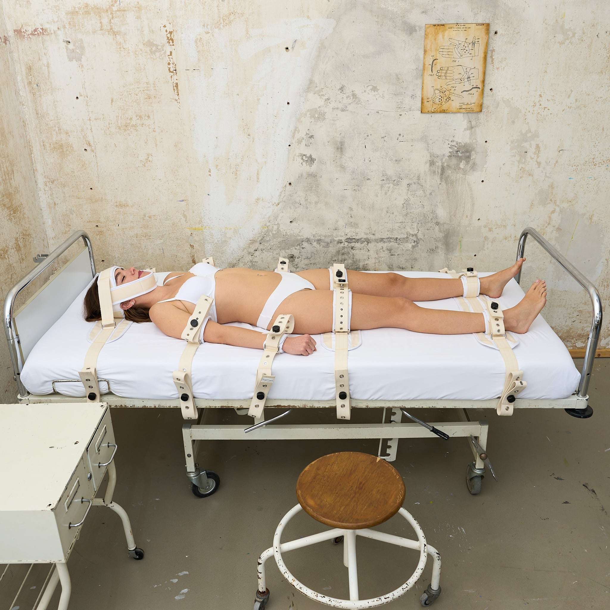 Bed Bondage Full Body Set L White