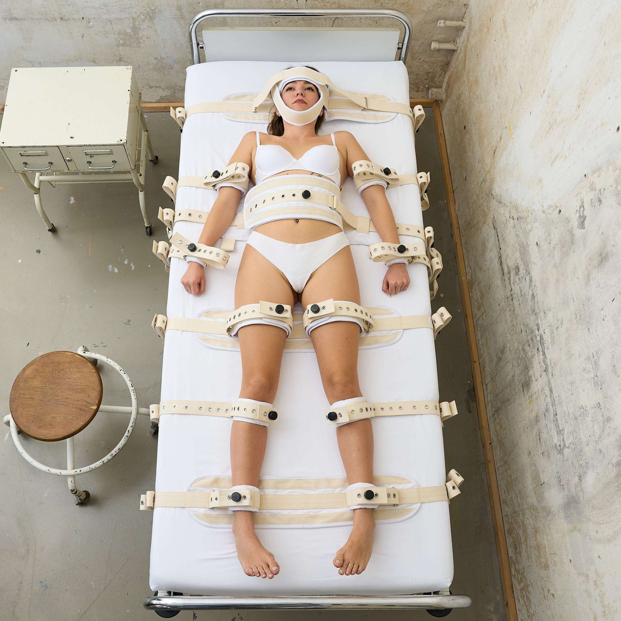 Bed Bondage Full Body Set XL White