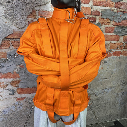 Fully Functional Straitjacket Costume for Inmates Prisoners