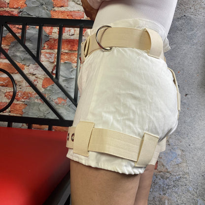 Windelüberhose für Erwachsene ABDL Abschließbare Shorts Beige